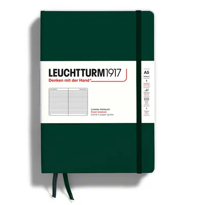 Produktbild von Leuchtturm 367256, Einfarbig, Grün, A5, 251 Blätter, 80 g/m², Liniertes Papier