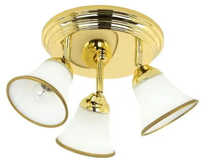 Deckenleuchte Jugendstil Gold Ø23 cm 3-flammig E14 satiniert