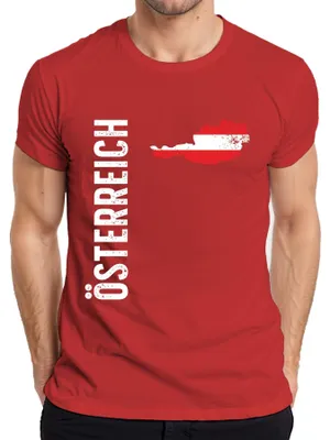 Produktbild von Österreich Fussball Fan Weltmeisterschaft Europameisterschaft WM Herren T-Shirt, Rot, XXL