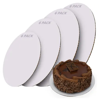 Produktbild von BELLE VOUS 24er Set Weiß Runde Tortenplatte aus Pappe - 16, 20, 25 und 30 cm - Verschiedene Größen - Tortenplatte Einweg - Tortenunterlage Karton zum