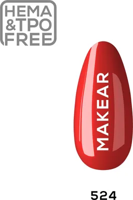 Produktbild von 524 Red UV Nagellack 8 ml Makear
