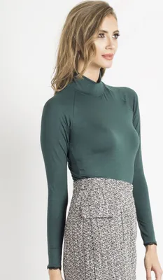 Productafbeelding van Ivon damesblouse Pearl, donkergroen, maat 38