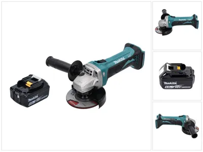 Immagine prodotto di Smerigliatrice angolare a batteria Makita DGA 452 G1 18 V 115 mm + 1x batteria ricaricabile 6,0 Ah - senza caricabatterie