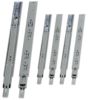 Produktbild von Vigevee 3 Paar Schubladenschienen 450 mm mit Dämpfung, Vollauszug 3-teilig, leise kugelgelagerte Auszüge für Möbel und Schubladen