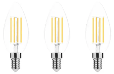 Produktbild von Modee E14 LED Filamentlampe 7W 806lm 2700K Warmweiß Dimmbar 3 Stück
