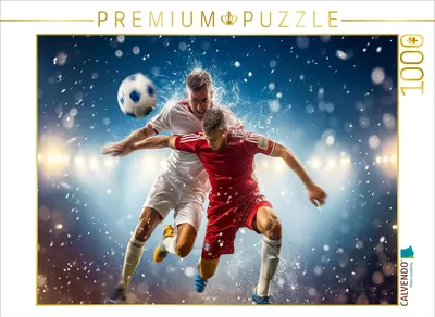 Produktbild von CALVENDO Puzzle Ein Motiv aus dem Kalender Fussball - Zweikampf | 1000 Teile Lege-Größe 64x48cm Foto-Puzzle für glückliche Stunden