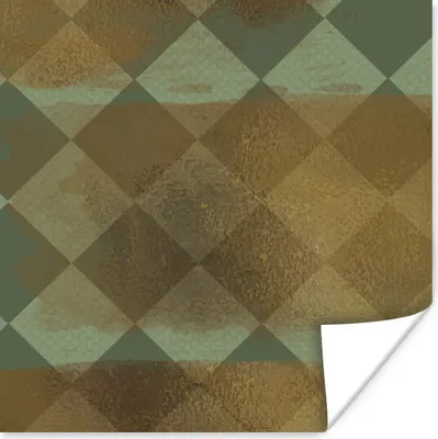 Produktbild von MuchoWow® Poster Muster - Quadratisch - Grün 30x30 cm - Wandposter - Printing