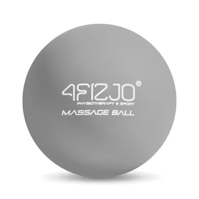 Produktbild von 4FIZJO Massageball, punktuelle Massage, Gummi, Faszien- und Rehabilitationsball, grau