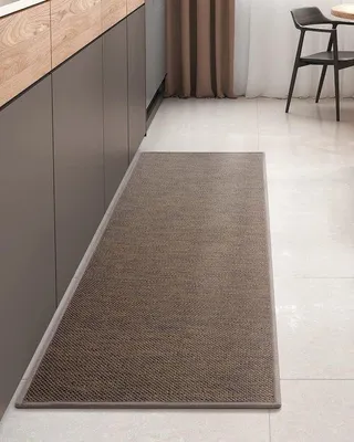 Produktbild von Famanu Küchenläufer waschbar, rutschfest, gewebt, braun, 43 x 120 cm