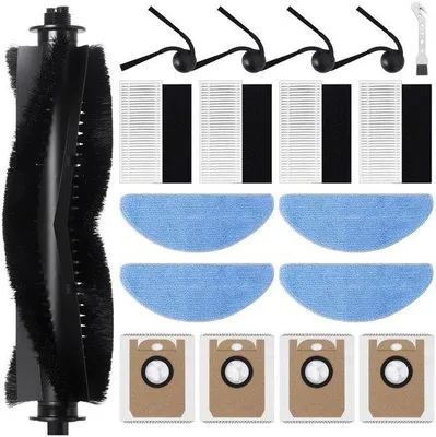 Productafbeelding van Accessoireset voor Tikom L8000 Plus - Hoofdborstel - 4 x Filter - 4 x Doek - 4 x Zijborstels - 4 x Stofzak - Reinigingsborstel - Stofzuigeraccessoires
