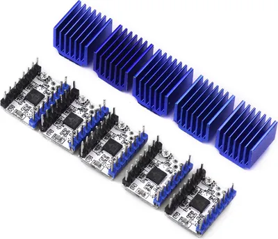 Produktbild von 5 Stück TMC2208 V1.2 Schrittmotortreibermodul mit Kühlkörper und Schraubendreher für 3D-Drucker