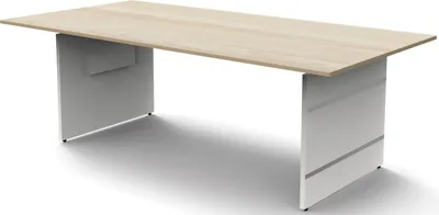 Zdjęcie produktu dla Biurko Form4, bardzo duże, z ramą boczną, 200 x 100 x 68–76 cm, klon