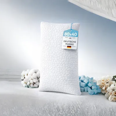 Produktbild von hERZtal Kopfkissen – Orthopädisches Kissen – Seitenschläferkissen Nackenkissen aus Memory Foam – Ergonomisches Nackenstützkissen – Nackenschmerzen – S