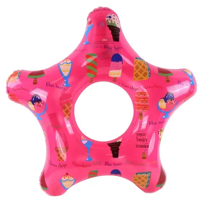 Produktbild von Eisstern-Schwimmring Aufblasbar 069203 Rosa Vinyl 75 cm Durchmesser Kinderspielzeug Outdoor-Spiel Pool Ab 3 Jahren