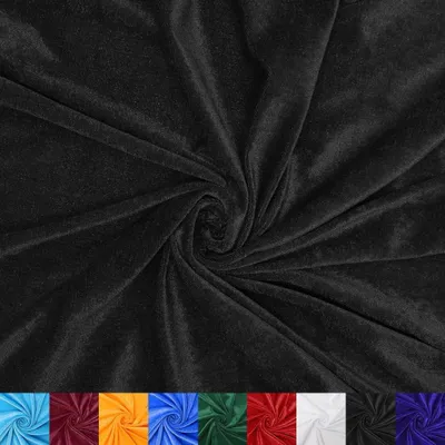 Image de Tissu en velours par mètre, noir brillant