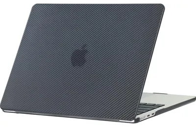 Produktbild von Mobigear Carbon Schutzhülle für MacBook Air 15 Zoll (2023-2026) – Hartschalenhülle – Farbe: Schwarz – Modell: A2941 / A3114 / A3241 / A3448