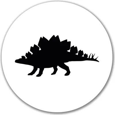Produktbild von Huuraa Aufkleber Stegosaurus Dinosaurier 10cm rund Sticker Geschenkidee