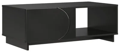 Image de Table basse Noir 95 x 50,5 x 35 cm Bois d'ingénierie