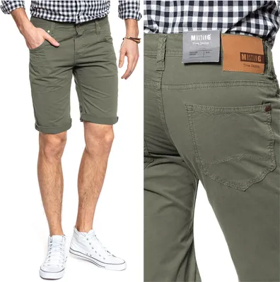 Produktbild von MUSTANG Herren, Shorts CHICAGO SHORT, Slim fit, W31, Grün, kurze, hosen,