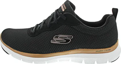 Produktbild von Skechers Flex Appeal 4.0 sportlicher Schnürer Schwarz