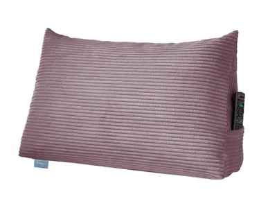 Produktbild von Rückenkissen | Lesekissen für Bett und Sofa | Cord rosa | 70 x 40 x 20cm | Stabiles Bettsitzkissen | XDREAM