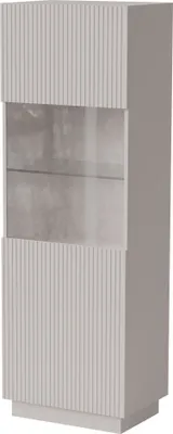 Produktbild von Furniture24 Vitrine Liverti - K Vitrinenschrank 59,5 X 178 X 42 Cm Kaschmir Mdf Wohnzimmerschrank
