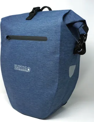 Produktbild von große Fahrrad Gepäckträgertasche Lynx blau 28 L Wasserdicht Quick-Up-System