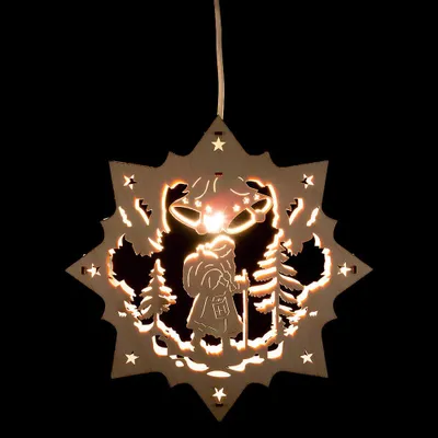 Produktbild von Fensterbild Weihnachtsmann (27cm) von Kunstgewerbe Lenk & Sohn