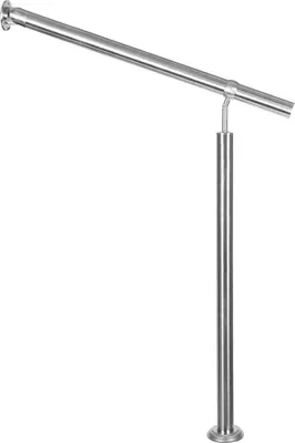Produktbild von Edelstahl Handlauf Treppengeländer Geländer für Treppe Treppen mit Wandhalter seitliche Montage Wand Halterung Auswahl Länge mit Montagematerial Handläufe V2Aox, Länge:90 cm