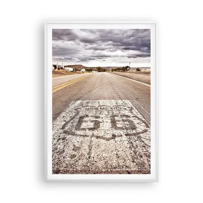 Produktbild von Gerahmtes Poster - Weißer Rahmen - USA Route 66 Reise - 70x100 cm - Wand Bild - Wanddeko - Wandbilder - Kunstposter - Wandposter - Bilderrahmen - Bilder - Kunstdruck - Wandbild - P2WPA70x100-2712