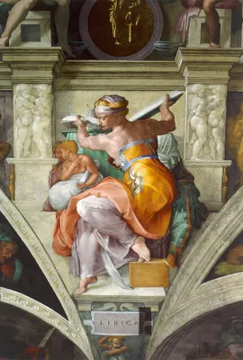 Produktbild von Legendarte - Kunstdruck auf Leinwand - Lybische Sibylle - Michelangelo Buonarroti - Wanddeko, Canvas cm. 60x90