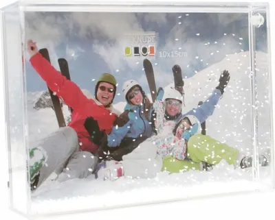 Immagine prodotto di Deknudt S66FD1 Cornice "Neve" con glitter trasparente 10x15 cm