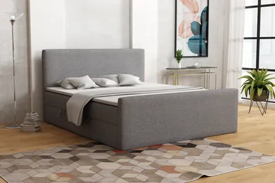 Produktbild von FEDVE Boxspringbett Schlafzimmerbett TAUROS mit 2 Bettkästen, Doppelbett mit Bonell-Matratze und Topper 200x200