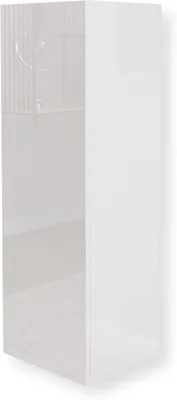 Produktbild von Hängeschrank Weiß Hochglanz 35x105x32 (B x H x T) Seitenschrank Hängend Hochschrank Wohnzimmer Mehrzweckschrank