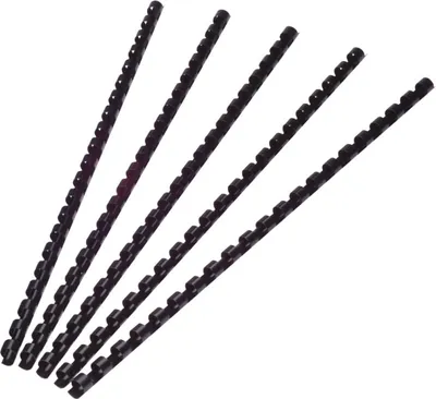 Produktbild von Q-CONNECT Plastic Combs, Binderücken, Schwarz, Kunststoff, 8 mm, 24,6 mm, 0,35 mm
