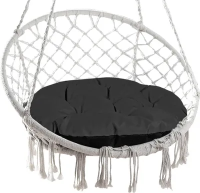 Produktbild von Gartenkissen 65 cm für Hängesessel Storchennest, wasserdicht, schwarz