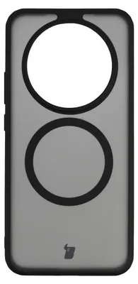 A black and gray phone case with two circular cutouts for cameras, shown from the back.