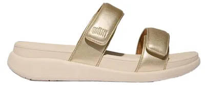 Productafbeelding van FitFlop - "F-Mode" strandzandaler voor dames, platte zool, model HD255 (maat 36 EU) (Platino)