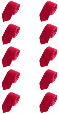 Produktbild von Fabio Farini - 10 Stück Schlips in verschiedenen Breiten Rot