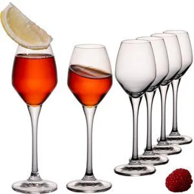 Produktbild von IMPERIAL Likörgläser 70ml – Likörglas mit Stiel Serie "Rom" – 6er Set aus Crystalline Glas Spülmaschinenfest – leicht & klar, klassische Tulpenform