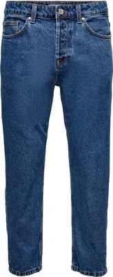 Produktbild von ONLY & SONS Cropped Loose Fit Jeans Straight Leg Denim Ankle Pants Hose ONSAVI Größe: 28W / 34L