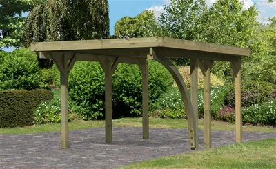 Produktbild von Karibu Carport Classic Einzel 1 mit 1 Einfahrtsbogen kdi