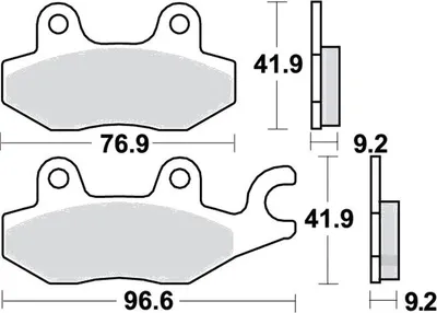 Image de Plaquettes de frein avant pour Kawasaki Ninja 125 A ABS, année de fabrication 2019-2020, plaquettes de frein TRW - Neuf