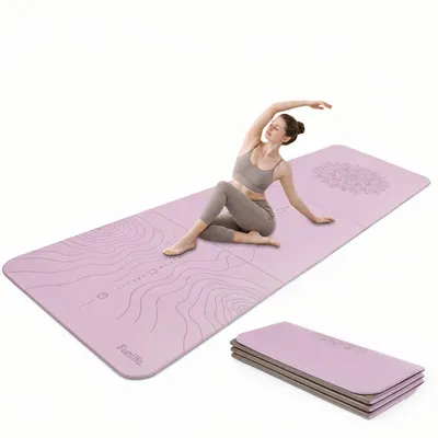 Produktbild von FunLife Yogamatte XXL 190x66cm – 10mm Extra Dick & Faltbar, Rutschfeste Fitnessmatte für Yoga, Pilates & Gymnastik, Ideal für Indoor & Outdoor