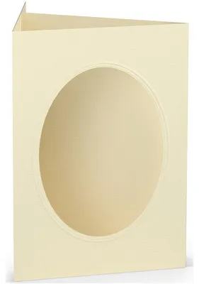 Produktbild von Passepartoutkarte B6 oval Chamois.