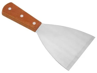 Productafbeelding van Multifunctionele taartspatel van hittebestendig staal - 21,7 cm - Driehoekige spatel