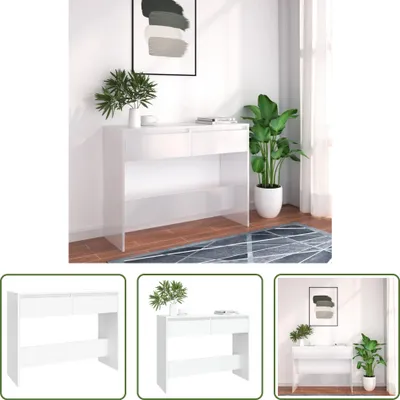 Obrázek produktu pro The Living Store Konzolový stolek bílý 100x35x76,5 cm materiál na bázi dřeva