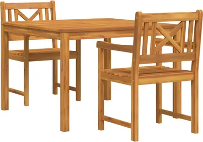 Produktbild von vidaXL Garten Essgruppe 3 pcs Braun Massivholz Akazie