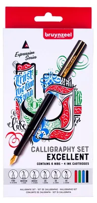 Produktbild von Bruynzeel - Calligrafiepen Bruynzeel Luxus -Set 60344014 | Setzen Sie ein 14 -Stück