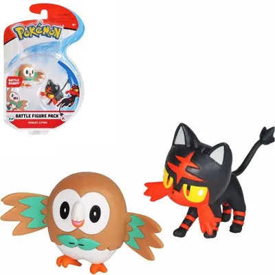 Zdjęcie produktu dla Zestaw Figurki Pokemon: Rowlet i Litten - Stań do walki z ulubionymi stworkami! Odmień swoją kolekcję pełną emocji i przygód już dziś!